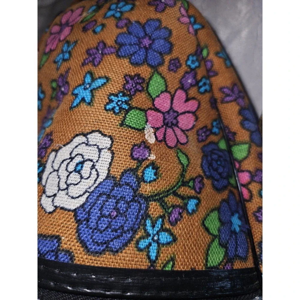 Vintage Canvas Floral Print bag Made In‎ Japan Groovy Psychedelic Color & Print